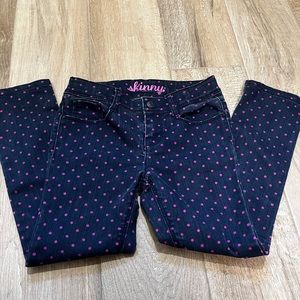 Gymboree girls polka dot skinny jeans